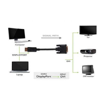 Displayport to DVI 24+1 Kablo 1.8m resmi