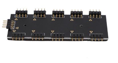 Alfais RGB Led Fan Şerit Hub Splitter 10 Port 12V  resmi