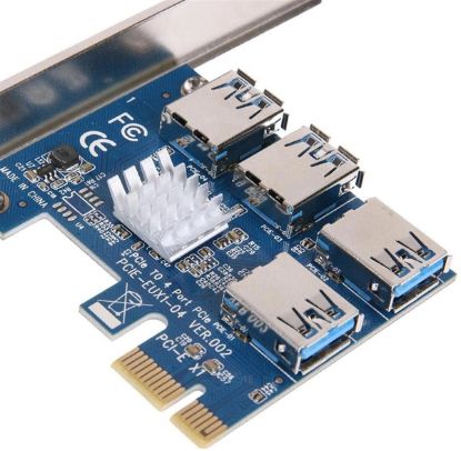OEM Pci-E Express 1X 1 To 4 USB 3.0 Ekran Kartı resmi