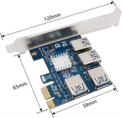 OEM Pci-E Express 1X 1 To 4 USB 3.0 Ekran Kartı resmi