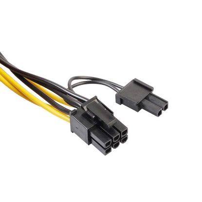 Alfais Pci e 8 Pin (6+2) 2X Pci-e Ekran Kartı Powe resmi