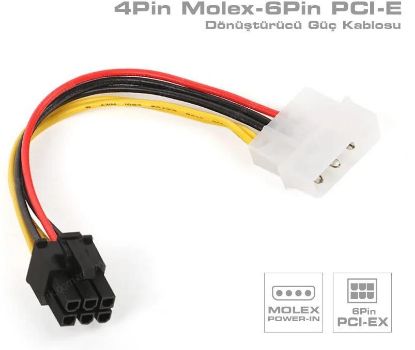 Alfais Molex 4 Pin 6 Pin Pci-e Dönüştürücü resmi