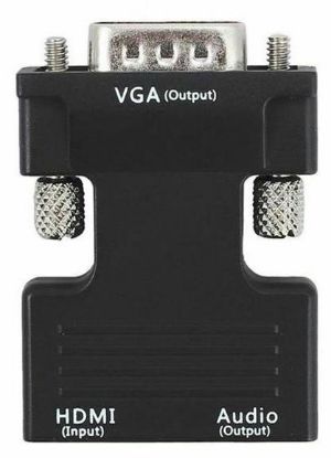OEM Ses Destekli HDMI TO VGA  Monitör Çevirici resmi