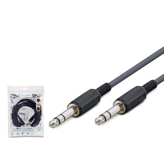 HADRON 6.35 mm Stereo Jack Kablosu 1.5 m Siyah resmi