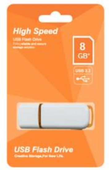 Elba 8GB Plastik Beyaz-Turuncu 3.2 USB Flash Belle resmi