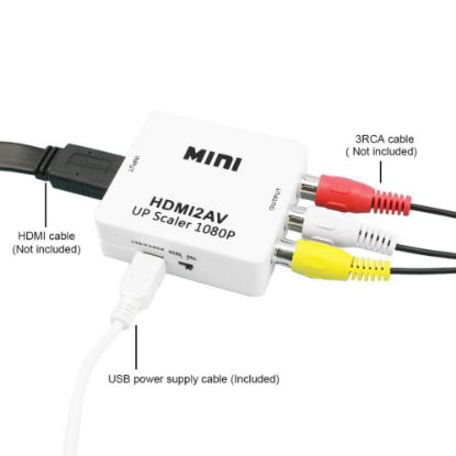 OEM Hdmi To Av Rca Tos Çevirici Dönüştürücü Adaptö resmi