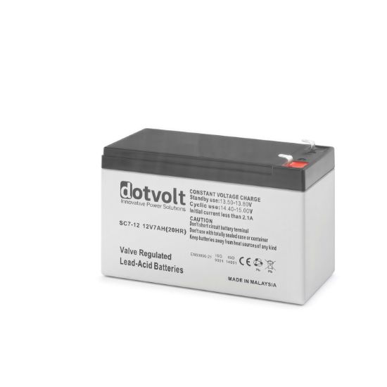 DOTVOLT SC7-12 12V 7Ah Bakımsız Kuru Tip Akü resmi