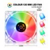 OEM 12cm Kasa Fanı - 4 Renk - 4 Led li resmi